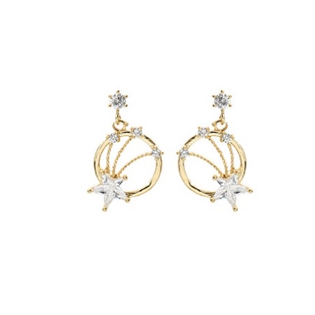 [Jiudolan] Bông Tai Bạc 925 Đính Đá Zircon Tinh Tế Hợp Thời Trang Dễ Phối Đồ Trang Sức Cho Nữ