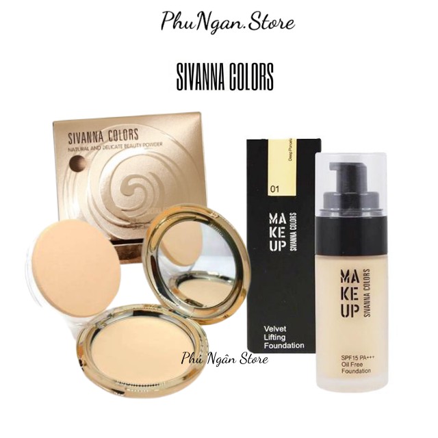 (Auth, Kiềm dầu, che phủ tốt)Kem nền và phấn phủ Sivanna Colors Thái Lan | BigBuy360 - bigbuy360.vn