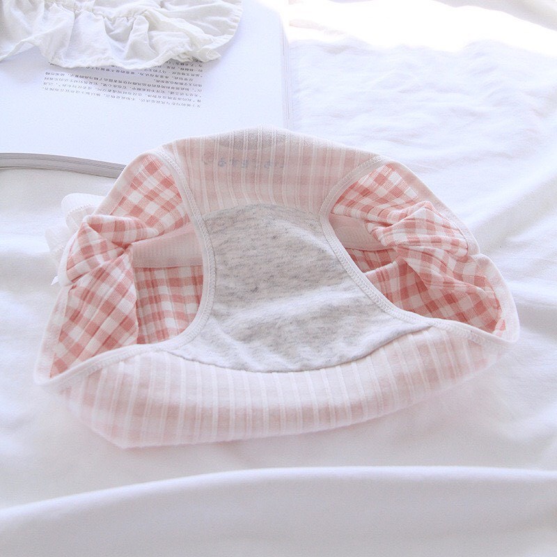 Quần Lót Nữ - Quần Lót Nữ Set Cotton gân tăm Dâu hồng cạp chun thiết kế mềm mại thoáng mát DAN STORE MÃ A292