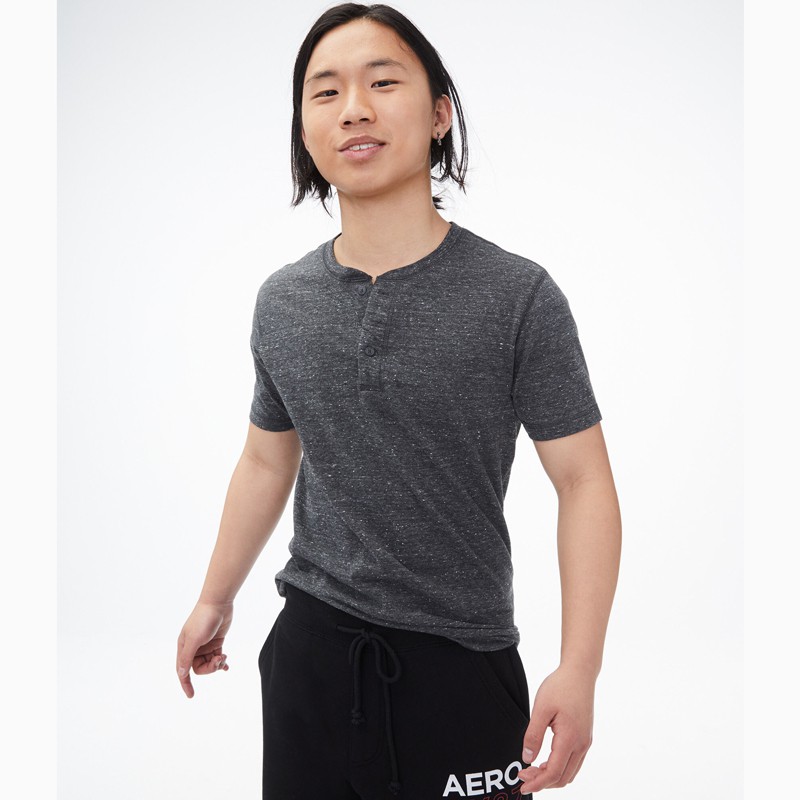 ÁO THUN NAM AEROPOSTALE MÀU XÁM ĐEN (POLO T-SHIRT) CHÍNH HÃNG TỪ MỸ