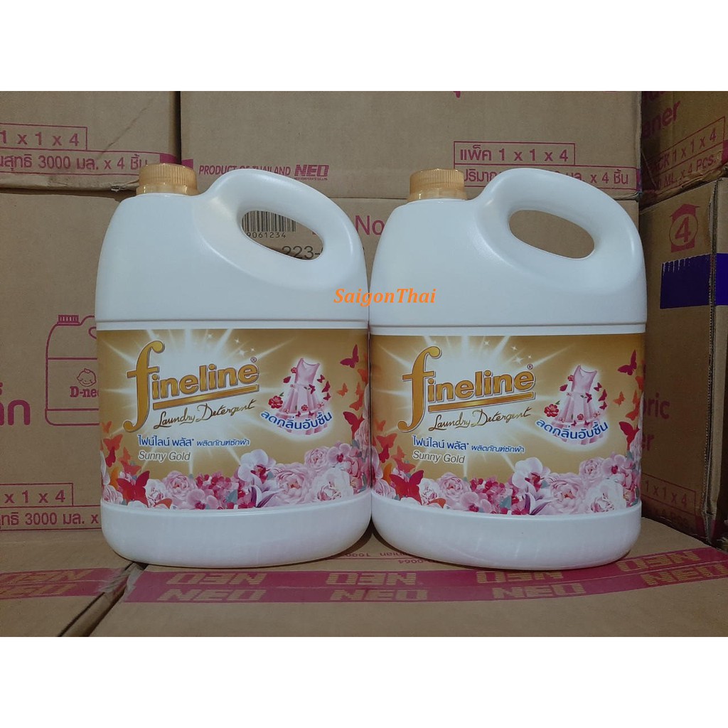 (SGT) Nước Giặt Fineline màu Vàng Sunny 3000ml (3 lít)