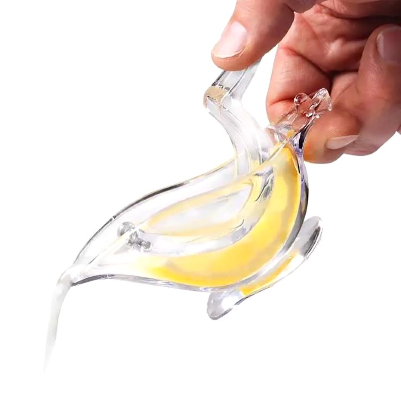 [probubbleVN]Acrylic Lemon Clip Transparent Fruit Juicer Home Kitchen Bar Gadget Boat Shape