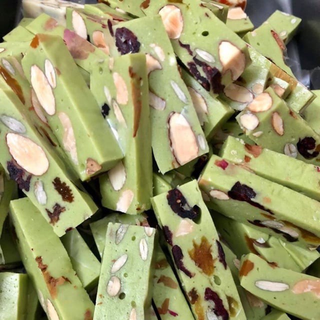 Kẹo Nougat Trà Xanh matcha - Hạnh Nhân & Macca set 1kg