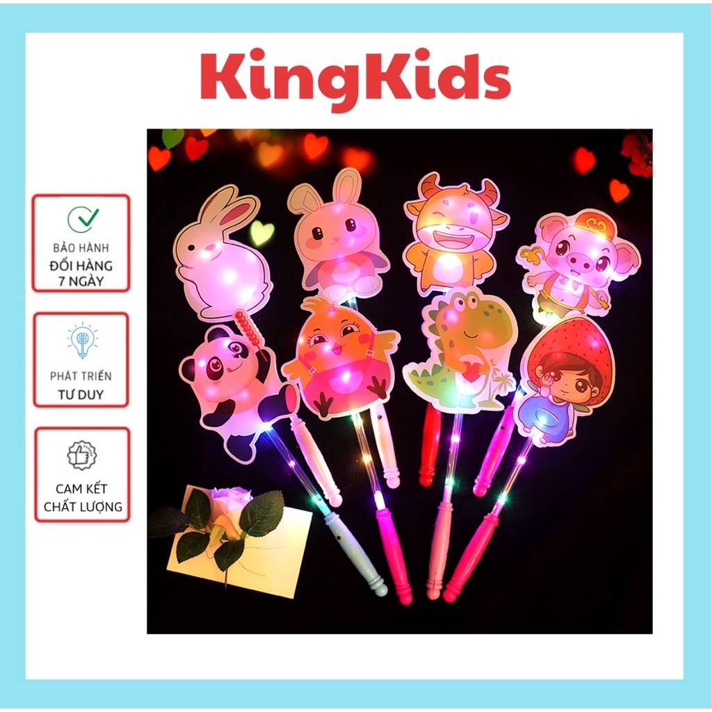 Đồ chơi đèn trung thu phát sáng, gậy phát sáng nhiều nhân vật thú vị cho bé KingKids