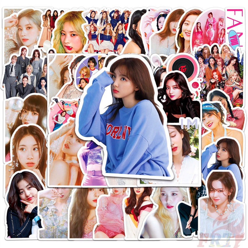 ❉ Miếng Dán Twice Series 04 ❉ Bộ 50 Miếng Dán Hình Nhóm Nhạc KPOP Superstar Phong Cách Thời Trang