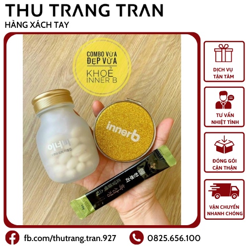 Viên Uống InnerB Aqua rich bổ sung Collagen cấp nước cho da.