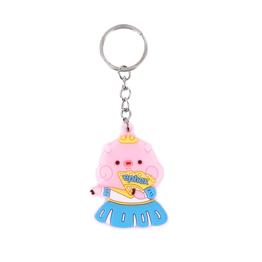 Móc khóa silicone hình heo