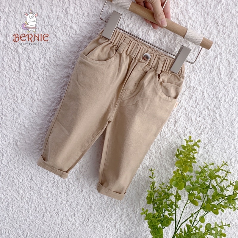 Quần bé trai bé gái Bernie chất linen mềm mại cao cấp (8-21kg)-22Q022