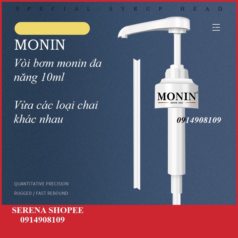 Vòi bơm siro MONIN 10ml đa năng
