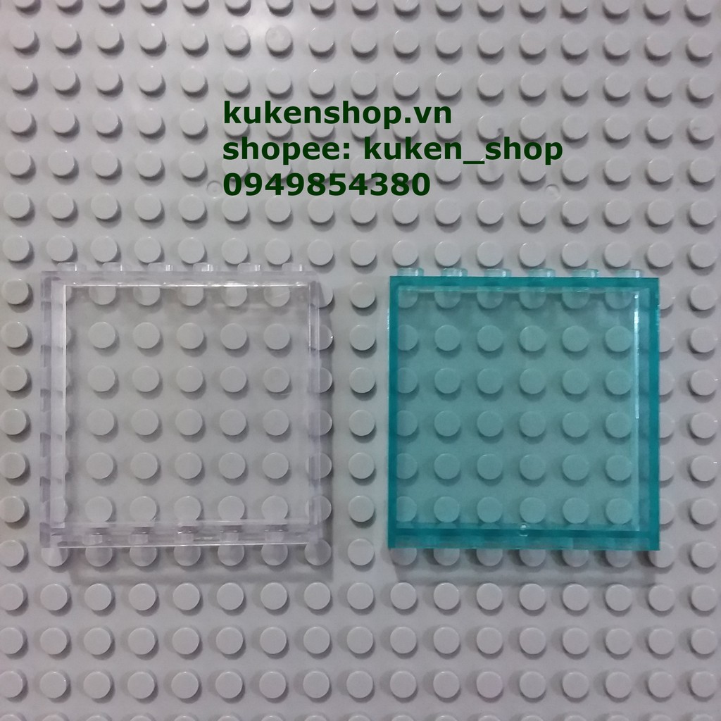 Phụ Kiện NO.392 - Tấm Kính Trong Suốt 1x6x5 - Phụ Kiện MOC Brick