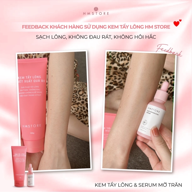 KEM TẨY LÔNG CHÍNH HÃNG HM STORE, kem tẩy lông vùng kín, lông nách, tay chân, an toàn không đau rát