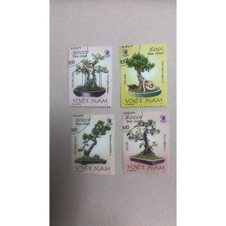 Tem sưu tập Tem CTO Việt Nam Cây Cảnh Bonsai ( 4 tem)