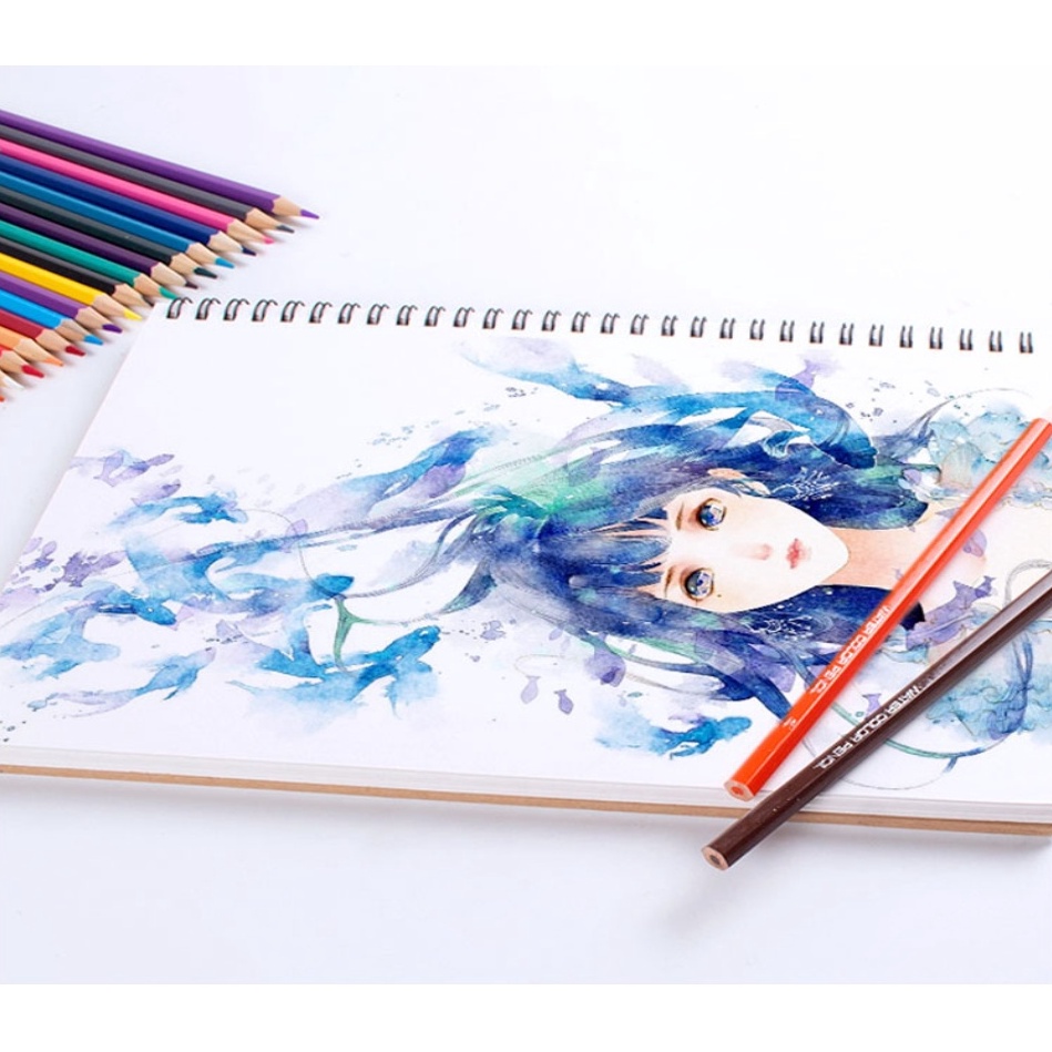 Ống 18 Cây Bút Chì Màu tập tô vẽ cho bé, lên màu tươi và đẹp (Nắp kèm gọt)