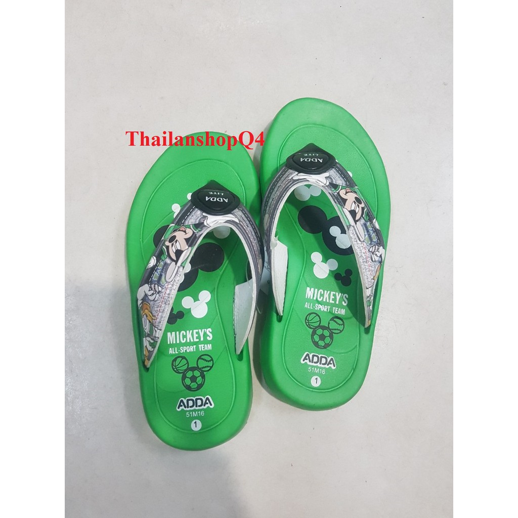 DÉP KẸP ADDA MICKEY THÁI LAN CHO BÉ TRAI SIZE 1-3 tương đương 32-34