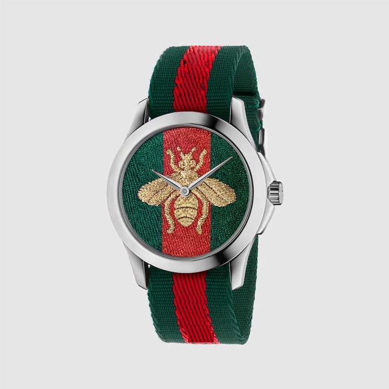 Đồng Hồ Thể Thao Gucci BEE Tiger Head Snake Với Dây Đeo Bằng Nylon Cá Tính Sáng Tạo Dành Cho Nam Nữ