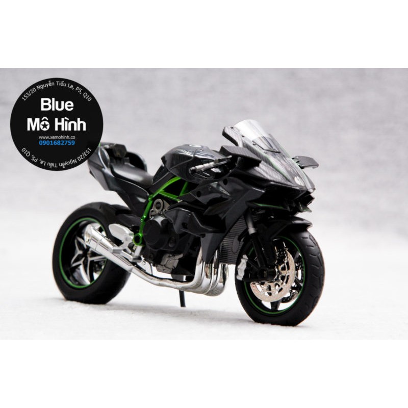 Blue mô hình | Mô hình xe Moto Kawasaki Ninja H2R sáng đèn tỷ lệ 1:12