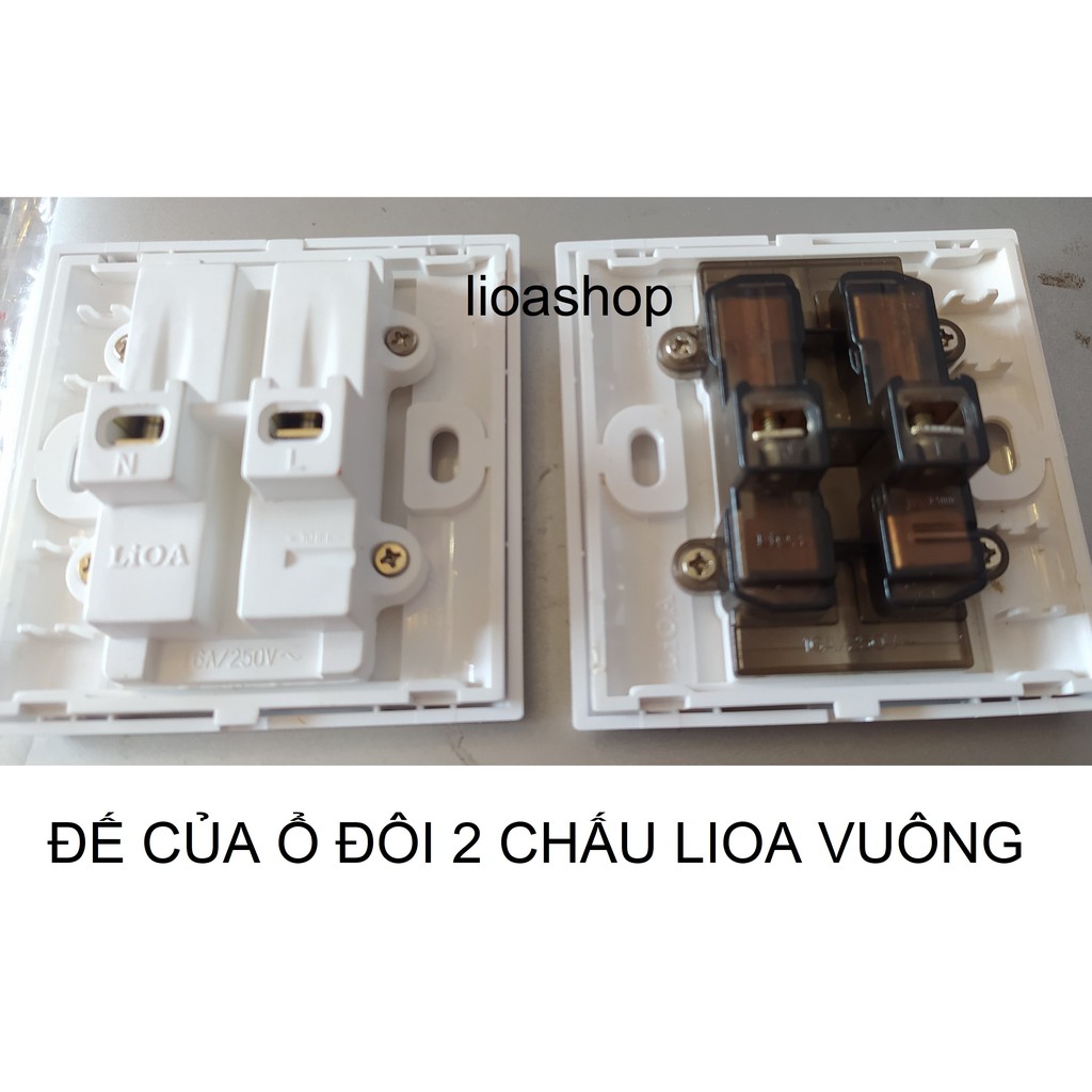 Ổ ĐÔI 2 CHẤU LiOA MẶT VUÔNG.