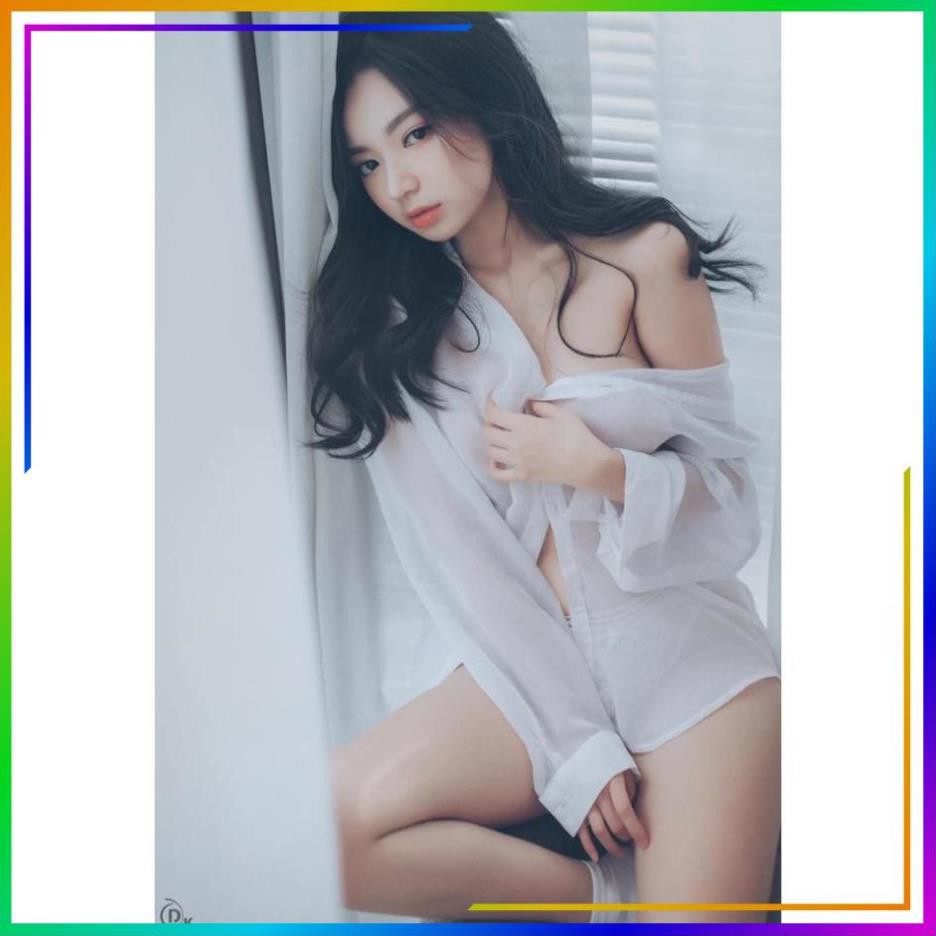 Áo sơ mi ngủ voan xuyên thấu - SM001 - áo sơ mi thấu chụp ảnh sexy studio, indoor siêu đẹp | BigBuy360 - bigbuy360.vn