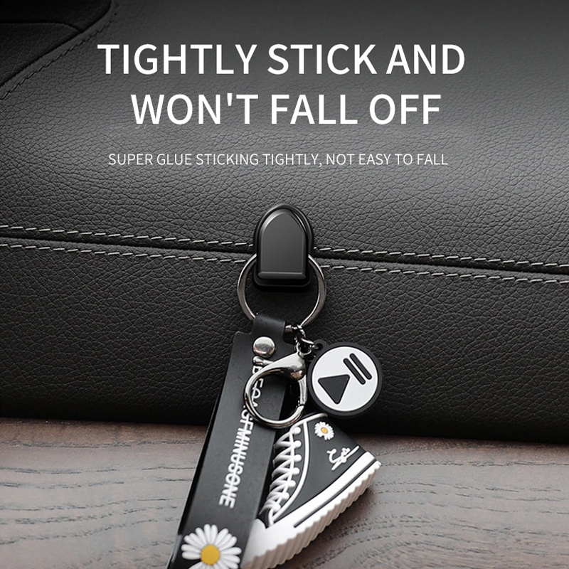 Set 4 Móc mini Gắn Sau Lưng Ghế Xe Hơi Đa Năng Sáng Tạo