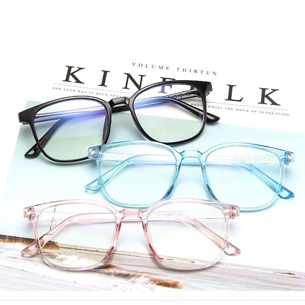 Mắt Kính Gọng Kim Loại Tròng Phẳng Chống Lóa Thời Trang Cho Nữ