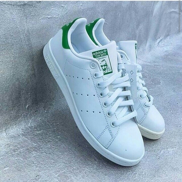 [Video ảnh thật ] Giày adidas stan smith trắng gót xanh lá