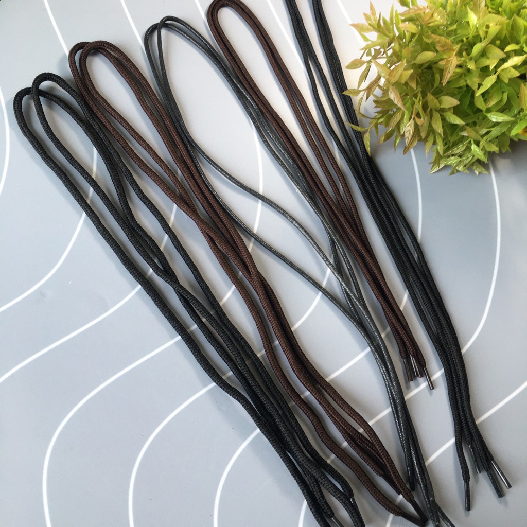 Dây giày công sở nam Combo 5 cặp dây dạng tròn nhiều kích cỡ nhiều màu