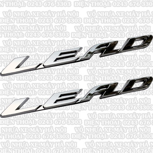 Cặp tem chữ nỗi LEAD 110 màu bạc - 91210097