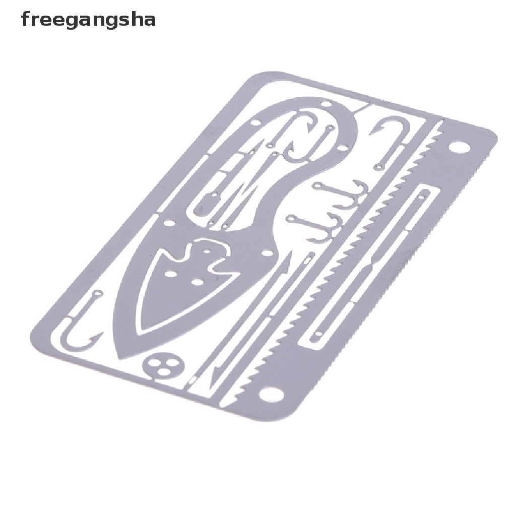 [FREG] 1set Multi Tools Card Survival Wallet Sized Camping Hiking Emergency EDC Gear FDH