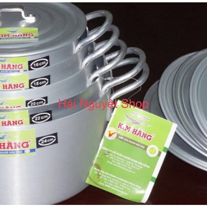 Nồi nhôm Kim Hằng chính hãng 16 cm, 18 cm, 20 cm, 22 cm, 24 cm, 26 cm, 28 cm, 30 c