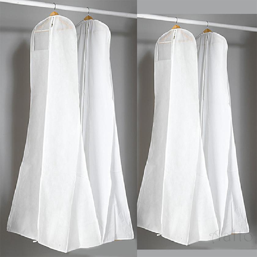 Túi bảo quản đầm cưới màu trắng kích thước 72inch thoáng khí tiện dụng 800