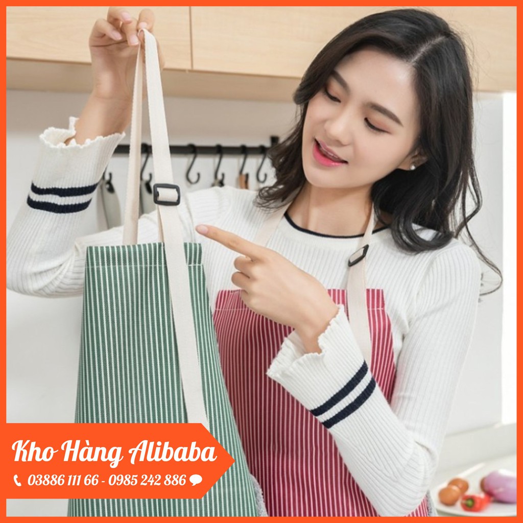 Tạp Giề Kẻ Hoa Có Chỗ Lau Tay_Chống Thấm Nước [GIAO MÀU NGẪU NHIÊN]