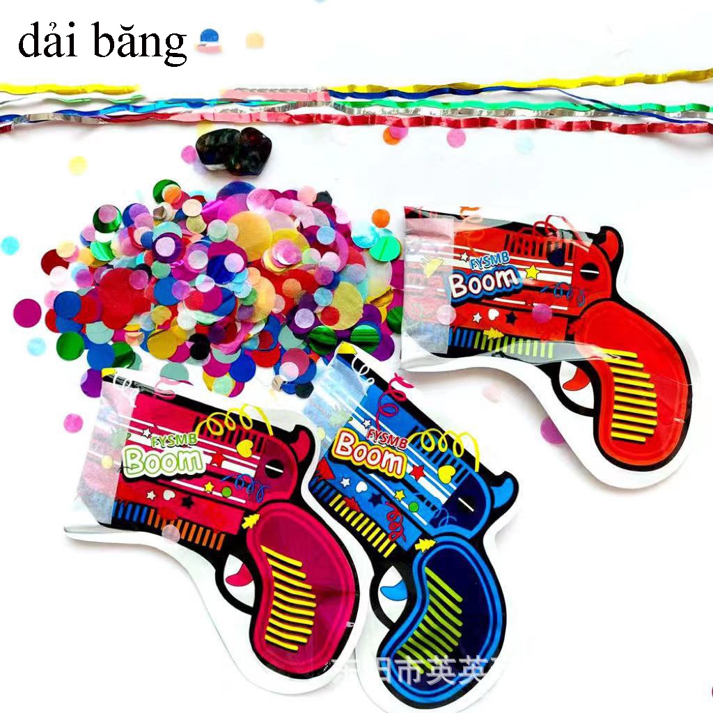 Pháo giấy confetti dạng súng cỡ lớn 22x14cm mới nhất 2022