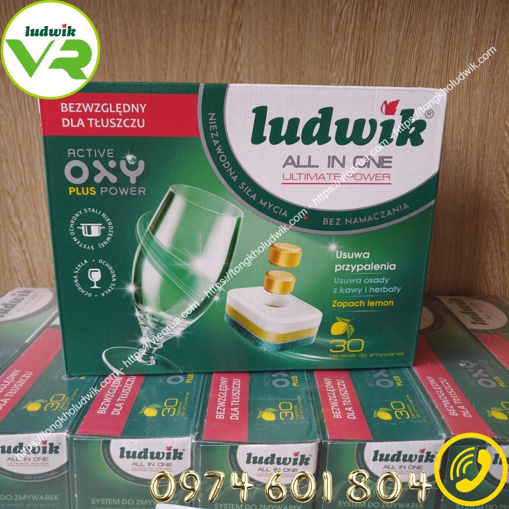 Viên rửa bát Ludwik All in one, hộp 30 viên