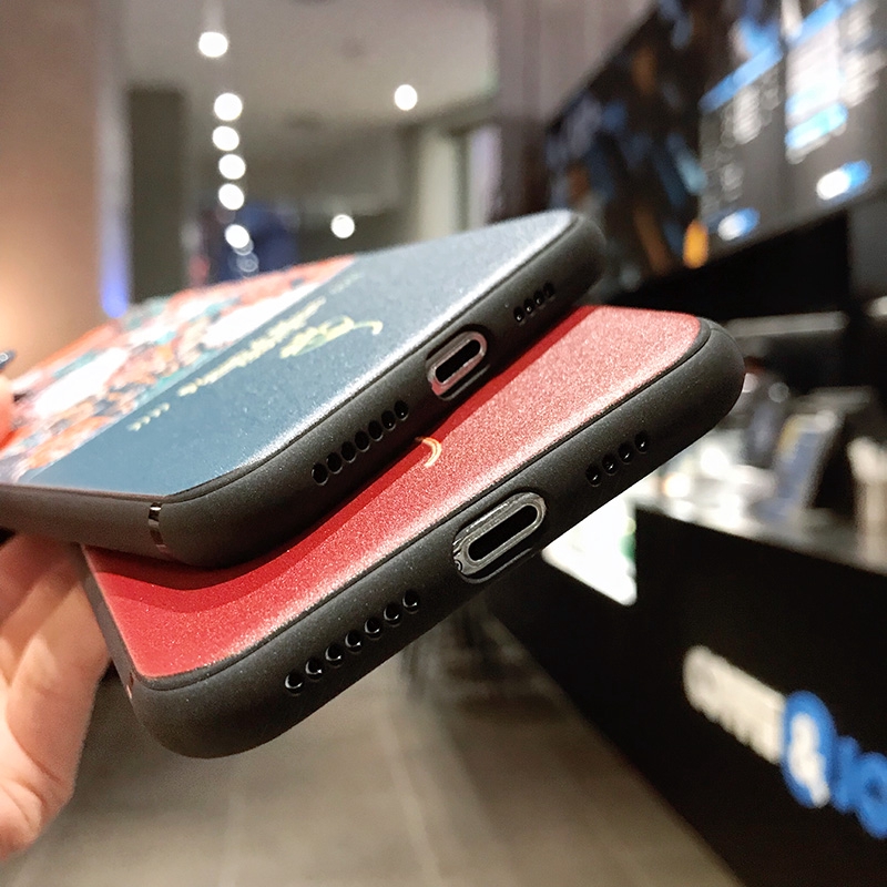 Ốp lưng điện thoại in hoạt hình Blue Red Flower Pattern cho Samsung Galaxy A51 A71 A50S A30S A70 A50 A30 A20 A10 M10 A7 2018 Note 10 9 8 S20 Ultra S10 S9 S8 Plus