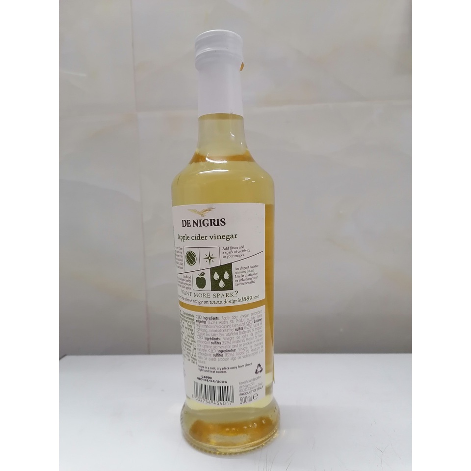 [500ml] GIẤM TÁO [Italia] DE NIGRIS Apple Cider Vinegar (cff-hk)