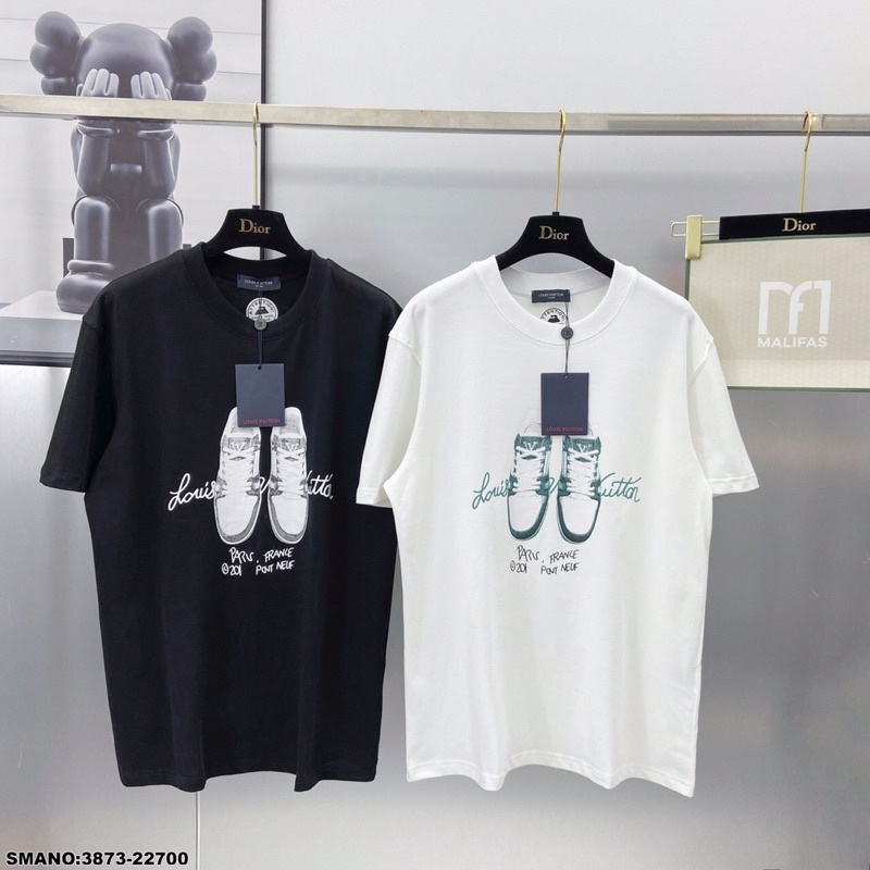 Áo Phông Nam LV Chất Cotton Siêu Đẹp - Áo Thun LV Nam Hình Giày Siêu Hot