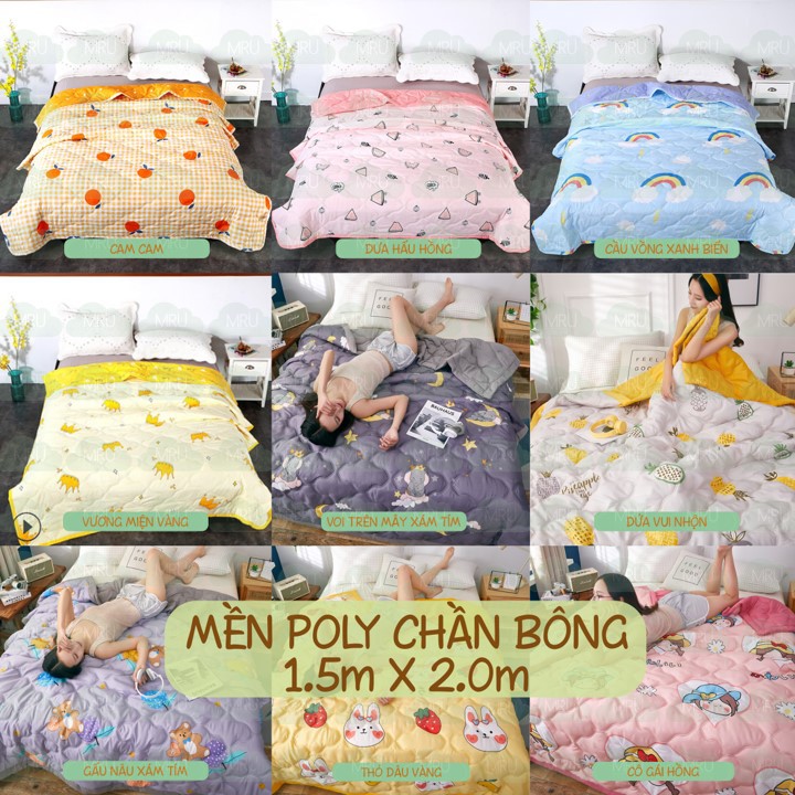 [Mền Poly Chần Bông] Chăn/Mền Cao Cấp Size Lớn 1.5 m x 2.0 m