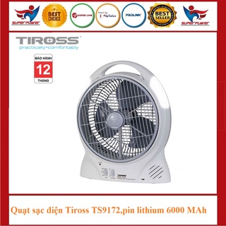 Quạt sạc điện, quạt tích điện tiross ts9171 | ts9172 | ts9173 | ts9174, quạt nmlt jd-v128