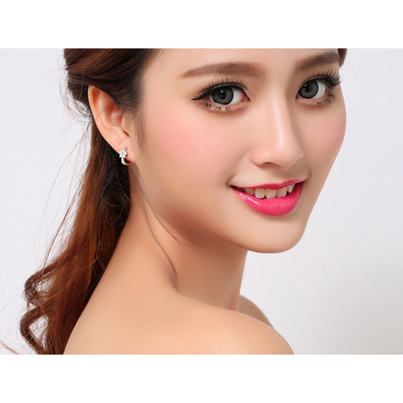 Bông tai bạc 925 hình hoa thời trang Hàn Quốc dành cho nữ Ed009