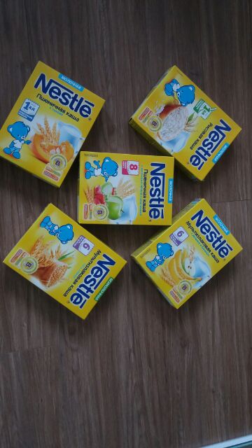 Combo 2 hộp Bột ăn dặm Nestle Nga 220g, đủ vị, hàng xách tay, giá yêu