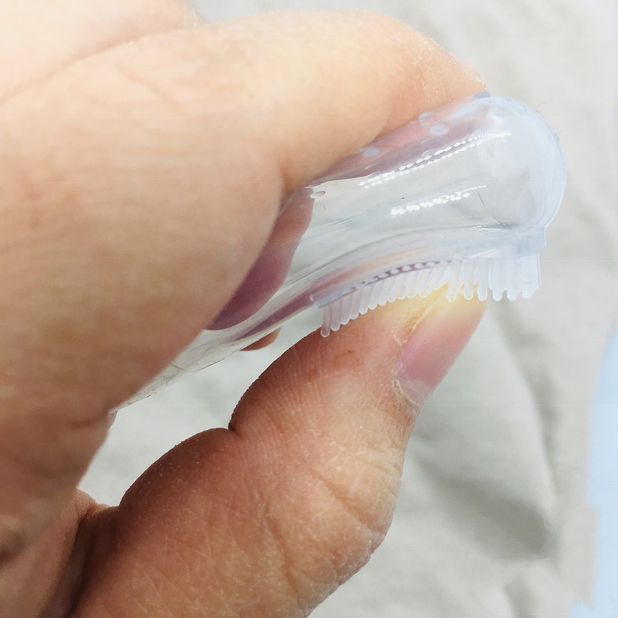 [ẢNH THẬT + VIDEO] Bàn chải tưa lưỡi nano silicon mềm an toàn cho bé
