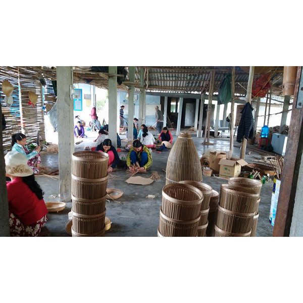 [Mây tre Bao La Huế] Đôi Thúng Gióng đựng rau, trái cây,... Bằng Mây Tre