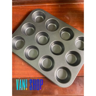 Khuôn cupcake 12 ô lớn chống dính