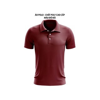 ÁO THUN CÁ SẤU CỔ TRỤ MÀU ĐỎ ĐÔ AT-BT14