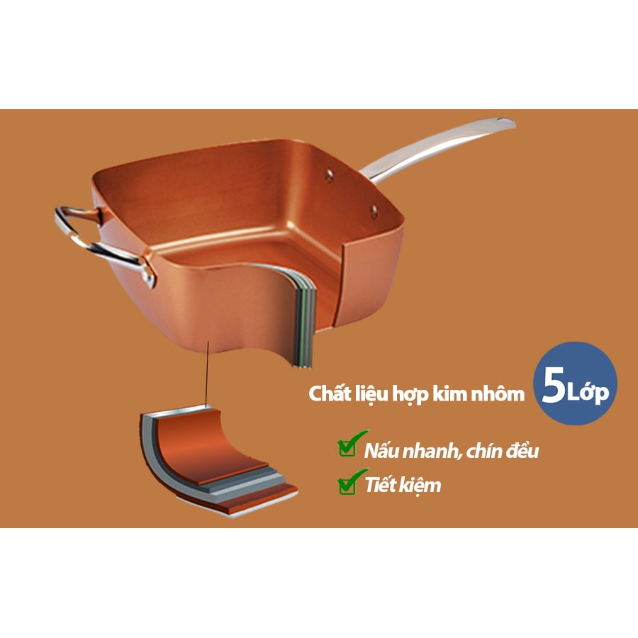 CHẢO CHỐNG DÍNH CERAMIC ĐÁY TỪ SUPER CHEF