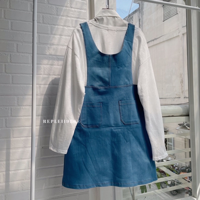 [ẢNH THẬT ĐỘC QUYỀN REPLEI1986] Yếm jeans suông cute
