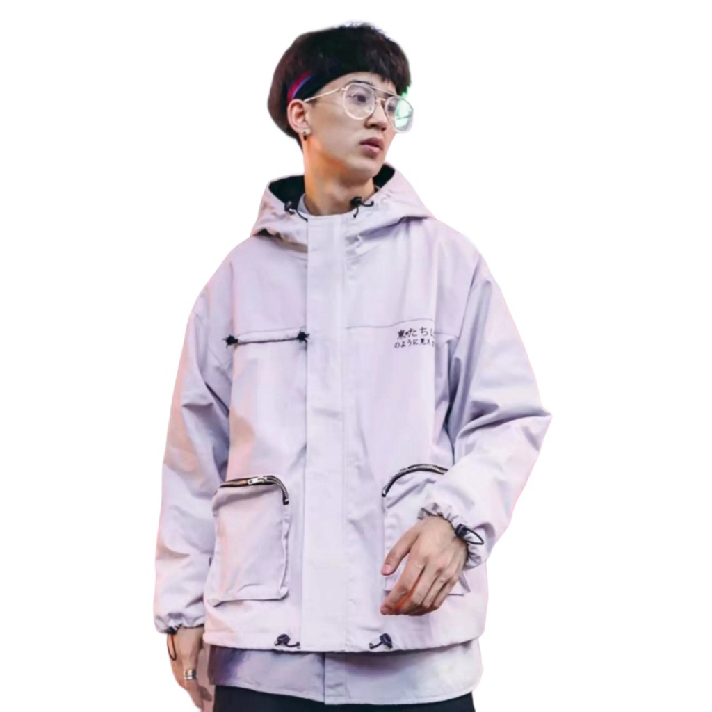 Áo Khoác Dù Bomber Unisex Phối Tay Cúc Bấm - ĐĂNG QUANG FASHION