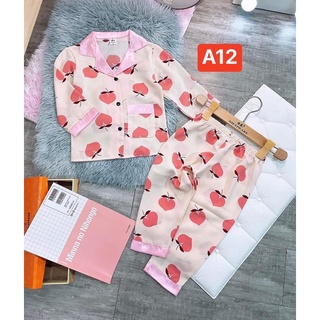 bộ pizama lụa satanh sz 9-22kg