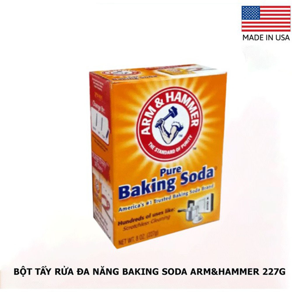 Bột Baking Soda chuyên tẩy rửa Arm & Hammer Mỹ 227gr nhập khẩu 100% từ mỹ,an toàn tuyệt đối,dễ dàng sử dụng,đa chức năng