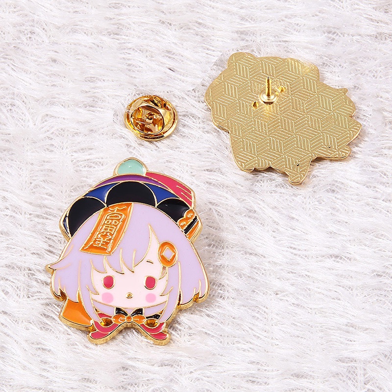 Genshin impact brooch Huy hiệu cài áo họa tiết cây quạt dễ thương bắt mắt
